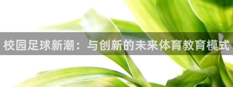 意昂2登录：校园足球新潮：与创新的未来体育教育模式